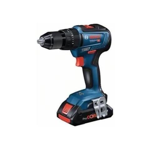 Trapano Avvitatore A Percussione Bosch Professional Gsb 18v-55 (28/55/- Nm) + 2 Batterie Da 2,0 Ah + Caricabatterie Gal 18v-40 - 06019h5305 - Foto 1