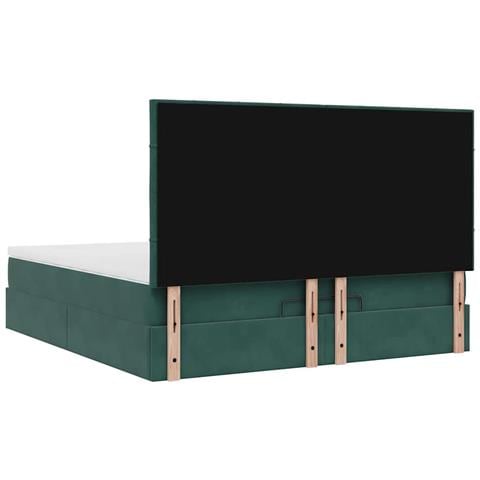 Struttura Letto Pouf con Materassi 160x200 cm Velluto - Foto 9