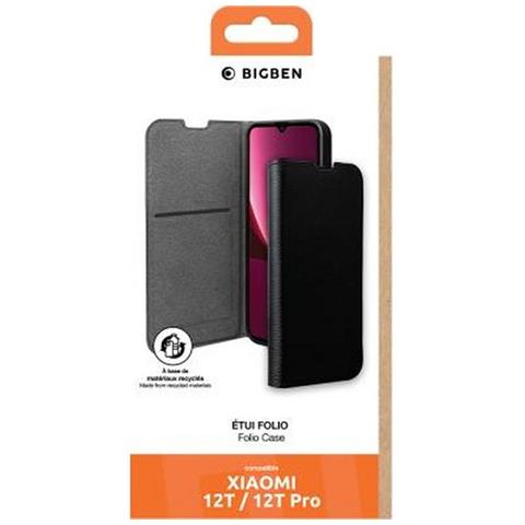 Custodia Per Xiaomi 12t / 12t Pro Folio Wallet Con Portacarte E Supporto Video, Nero - Foto 2