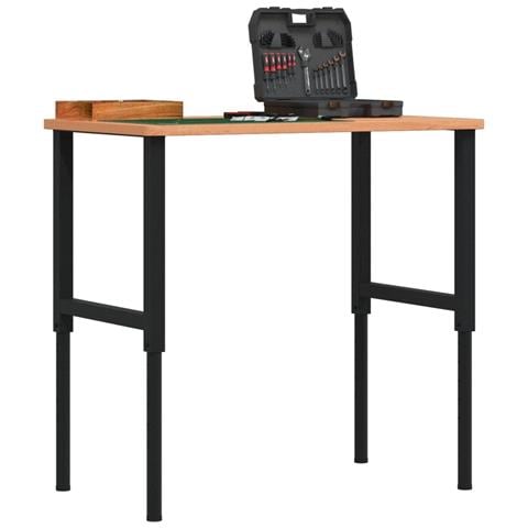 Banco da Lavoro 100x60x(71,5-98) cm Legno Faggio Rettangolare - Foto 2