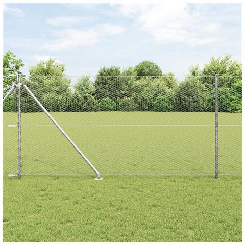 Recinzione esagonale  1x50 m in acciaio zincato, Pali della recinzione  con punta 13 pcs Ø32 mm 120 cm in acciaio zincato - Foto 2