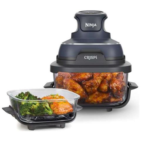 Friggitrice ad Aria Calda CRISPi FN101EUGY Potenza 1700 W Capacità 3,8 L Colore Blu /Grigio /Trasparente - Foto 1