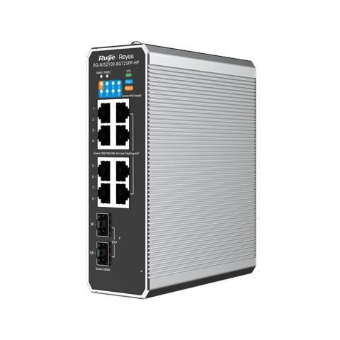 RG-NIS2100 Gestito L2 Gigabit Ethernet (10/100/1000) Supporto Power over Ethernet (PoE) Nero, Acciaio inox - Foto 1