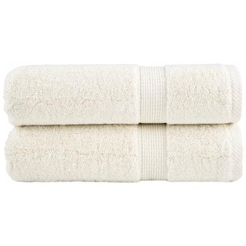 Asciugamani da Bagno SOLUND 2 pz Crema 50x100 cm 600 g/m² - Foto 1