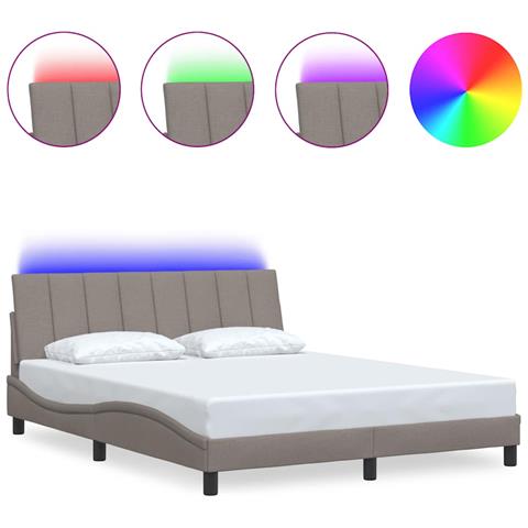 Giroletto senza Materasso Tortora 160x200 cm in Tessuto - Foto 1