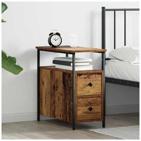 Armadio da Notte 2 pcs Legno vecchio 30 x 60 x 60 cm - Foto 2