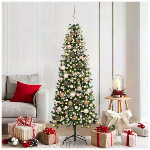Albero di Natale artificiale con 300 LED Verde 180 cm - Foto 2