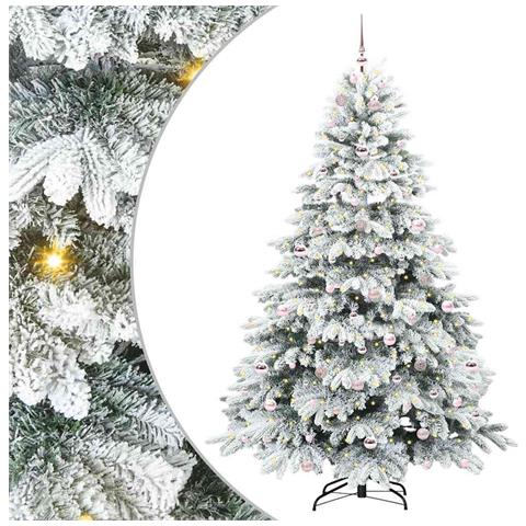 Albero di Natale artificiale con 300 LED Bianco 210 cm PE e PVC - Foto 1