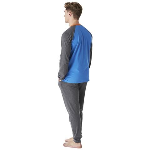 Pigiama Da Uomo In Cotone Girocollo A Maniche Lunghe Jjbep6100 - Foto 3