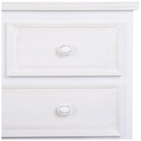 Cassettiera In Legno Bianco 80x40x105 - Foto 8