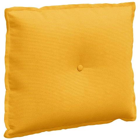 Cuscino per Schiena Giallo Chiaro 60 x 50 cm Tessuto in Cords - Foto 1