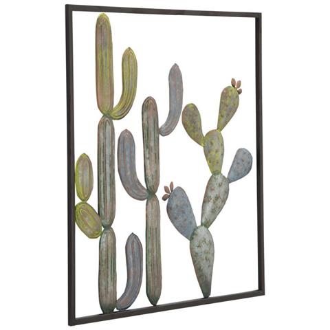 Decorazione In Metallo 3d Cactus 4-verde-metallo-50x1,3x50 Cm - Foto 2