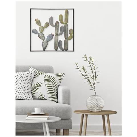 Decorazione In Metallo 3d Cactus 4-verde-metallo-50x1,3x50 Cm - Foto 7
