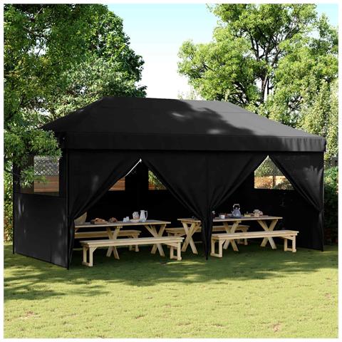 Tenda Party Nero 292 x 580 x 315 cm Tessuto Oxford - Foto 2