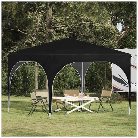 Tenda per feste a pop-up 290 x 290 x 245 cm Nero - Foto 2