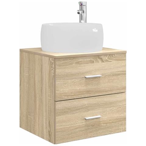 Mobile Lavabo da Parete Rovere Sonoma 49,5 x 44,5 x 66 cm - Foto 1