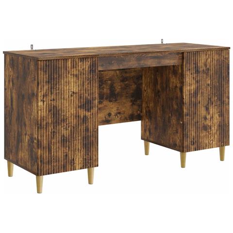 Scrivania Rovere Fumo 142,5 x 50 x 75 cm Legno ingegnerizzato - Foto 1