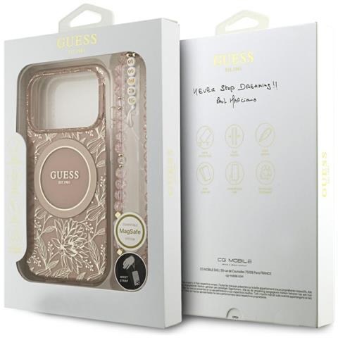 Custodia Per Iphone 17 Pro Rosa Con Cinturino Guess - Foto 1