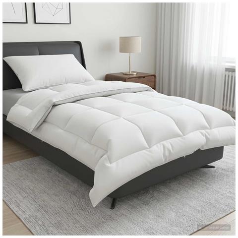 Set di piumone e cuscini 2 pz 155x200 cm Inverno 450 GSM Lana - Foto 2
