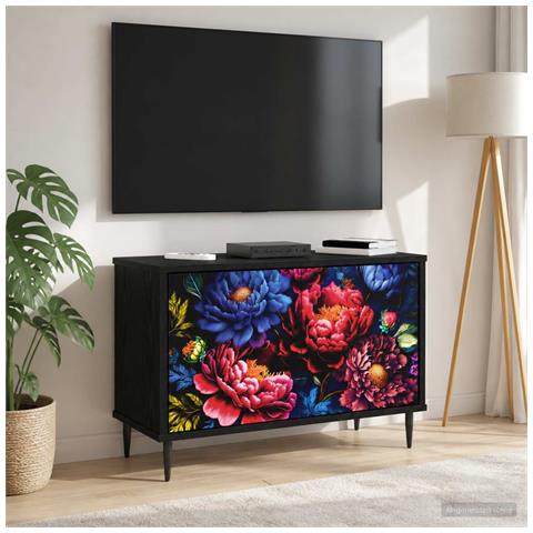 Mobile TV KIEL 69 x 33 x 50,5 cm Rovere Nero - Foto 2