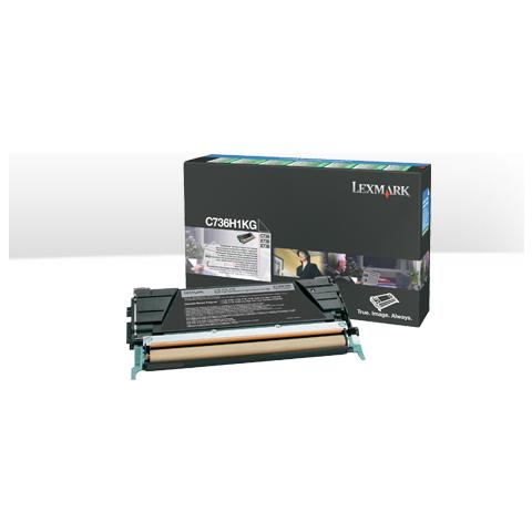 Toner Nero Return Program Alta Resa Per C734, C736, X734, X736, X738 (12K) C736H1Kg - Foto 2