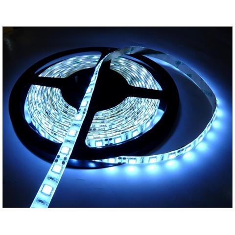 Striscia 60 Led Al 5 Mt Smd5050 Bianco Caldo Waterproof Biadesivo Ip65 - Foto 3