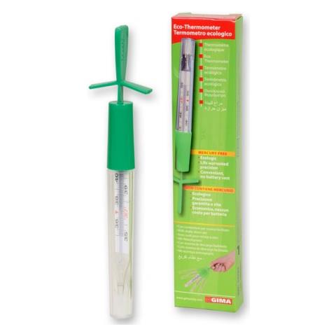 TERMOMETRO ECOLOGICO OVALE CON AIUTO SHAKEDOWN - scatola da appendere - Foto 1