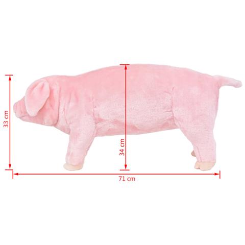 Maialino in Peluche in Piedi Rosa XXL - Foto 5