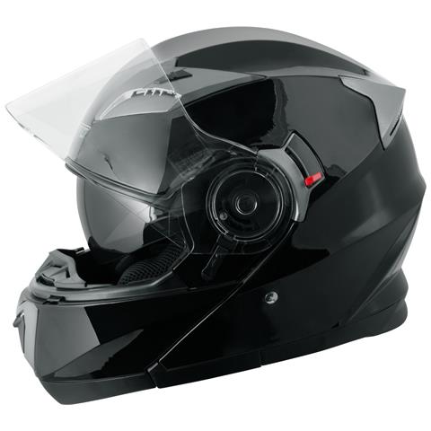 Casco Modulare Apribile Moto Touring Sport Visiera Parasole Nero M - Foto 2