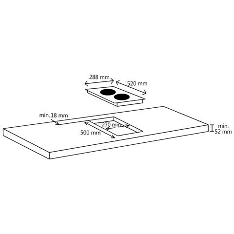 Piano Cottura 50783 Elettrico 2 Zone Cottura da 28.8 cm Colore Nero - Foto 2