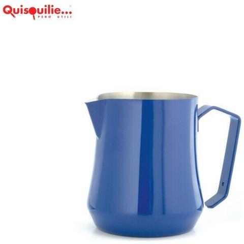 Motta Tulip Lattiera In Acciaio Inox 18/10 Vari Colori : Acciaio - Blu - Giallo 100% Made In Italy - Blu - Foto 1