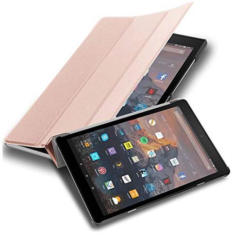 Custodia Per Tablet Compatibile Con Kindlefire Hd 10 2017 (7. Gen.) In Oro Rosa Pastello - Coperchio Protettiva Ultra Sottile Con Funzione Auto Wake Up E Stand - Foto 1
