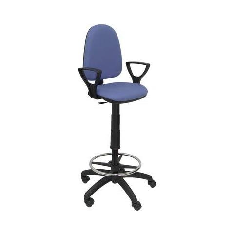T04cp - Sgabello Ergonomico, Altezza Regolabile E Anello Poggiapiedi Blu Chiaro - Foto 1