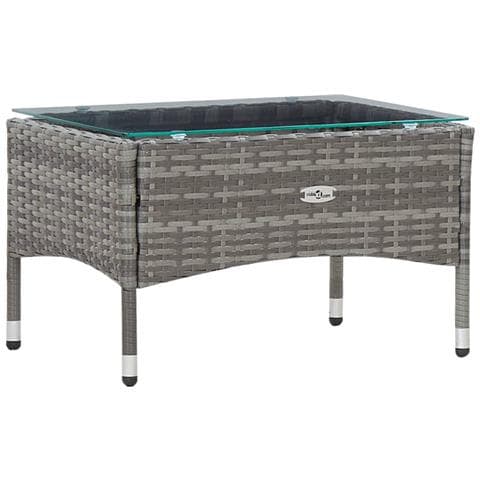 Set Divani Da Giardino 4 Pz Con Cuscini In Polyrattan Grigio - Foto 2