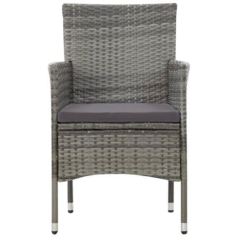 Set Divani Da Giardino 4 Pz Con Cuscini In Polyrattan Grigio - Foto 10
