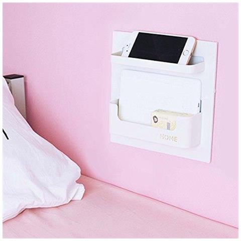 Facile Eco Life Comodino Shelf Accessori Organizer- Montaggio A Parete Auto Stick On Ideale Per Occhiali Isolamento Auricolare Telefono Cellulare Caricabatteria Manicure Kit - Foto 1