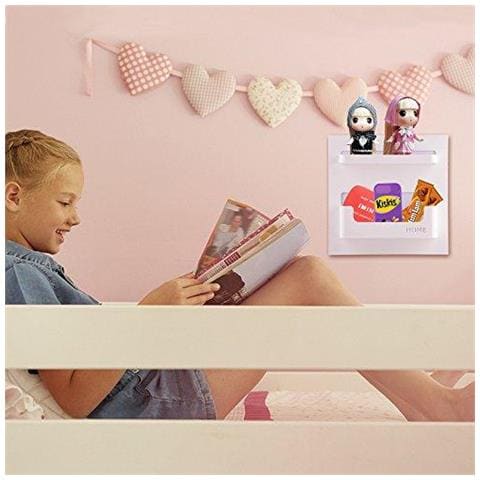 Facile Eco Life Comodino Shelf Accessori Organizer- Montaggio A Parete Auto Stick On Ideale Per Occhiali Isolamento Auricolare Telefono Cellulare Caricabatteria Manicure Kit - Foto 4