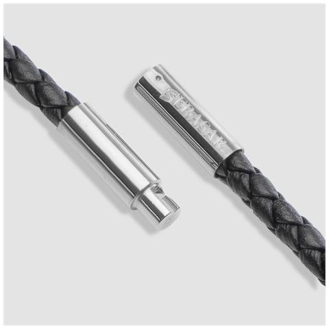 Collana in Pelle per Uomo, ""Wolf"", 60cm, Argento - Foto 2