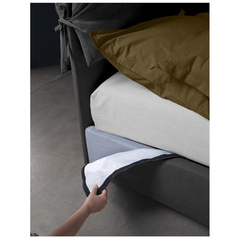 Letto Matrimoniale, Il Modello Lille E' Un Letto Semplice Ma Allo Stesso Tempo Raffinato, Rete A Doghe 140x200 Cm, Compreso Box Contenitore, Rivestimento Sfoderabile, Made In Italy - Foto 7