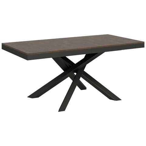 Tavolo Allungabile 90x180/440 Cm Volantis Evolution Telaio Antracite - Noce - Foto 2