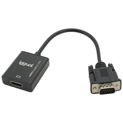 iggual IGG317297 cavo e adattatore video 0,25 m VGA (D-Sub) HDMI Nero - Foto 2