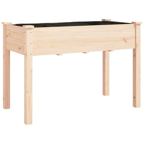Fioriera Con Fodera 118x59x76 Cm Legno Massello Di Abete - Foto 2