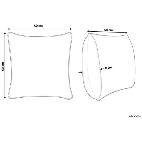 Set Di 2 Cuscini Mindala Lino 50 X 50 Cm Bianco Sporco Scritta - Foto 12