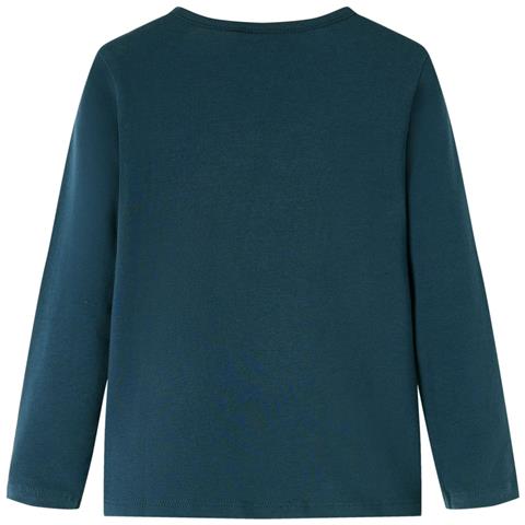 Maglietta Da Bambina A Maniche Lunghe Verde Scuro 128 - Foto 2