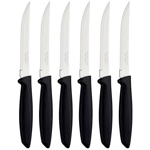 Tramontina Plenus, Set 6 Coltello Da Bistecca Dentato A Punta, Manico Plastica - Foto 1