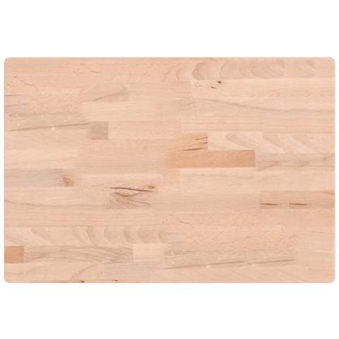 Piano Tavolo 60x40x2,5cm Rettangolare Legno Massello Di Faggio - Foto 2