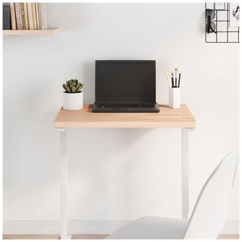 Piano Tavolo 60x40x2,5cm Rettangolare Legno Massello Di Faggio - Foto 1