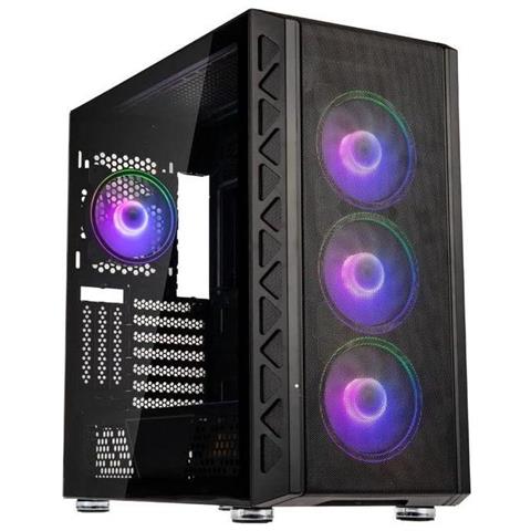 Case Citadel Mesh ARGB Midi Tower ATX, E-ATX, Micro-ATX, Mini-ITX 5 Porta USB Colore Nero (Finestrato) - Foto 1