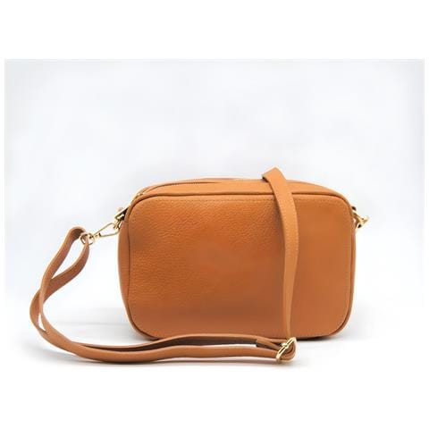 Borsa A Tracolla Roma - Marrone - Pelle Di Vitello Dollaro - 24x9x15 Cm - Foto 2