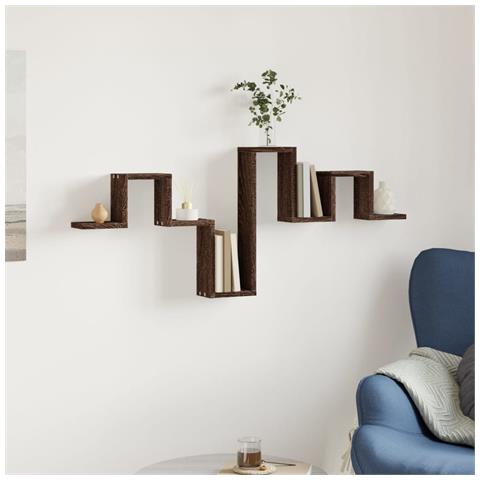 Mensola A Muro Rovere Marrone 104,5x10x43 Cm Legno Multistrato - Foto 2